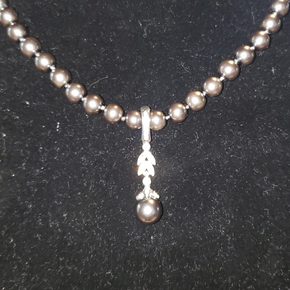 various Jewelry Nwot 2 Piece Jewelry Set Faux Black Pearl Poshmark